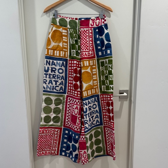 Anthropologie Pants - Anthropologie Colorblock Wide Leg Pants — Green, Blue, Red, Mustard & Cream